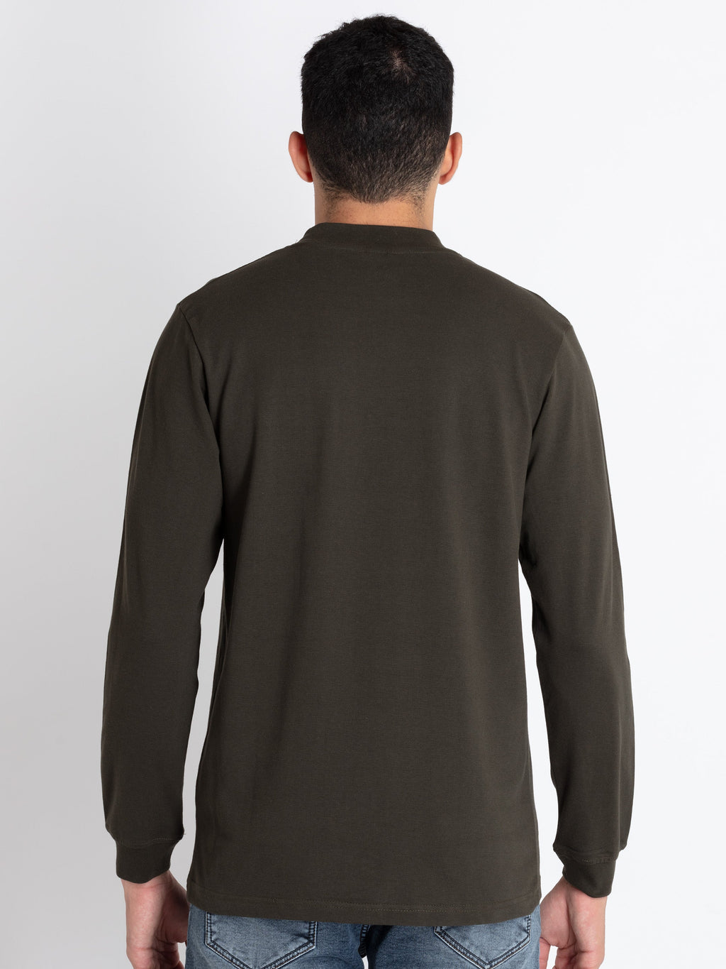 Mens Solid Round Neck T-Shirt