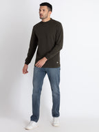 Mens Solid Round Neck T-Shirt