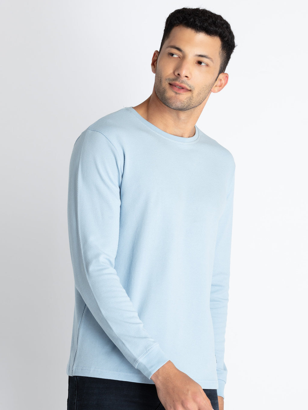 Mens Round Neck Full Sleeves T-Shirt