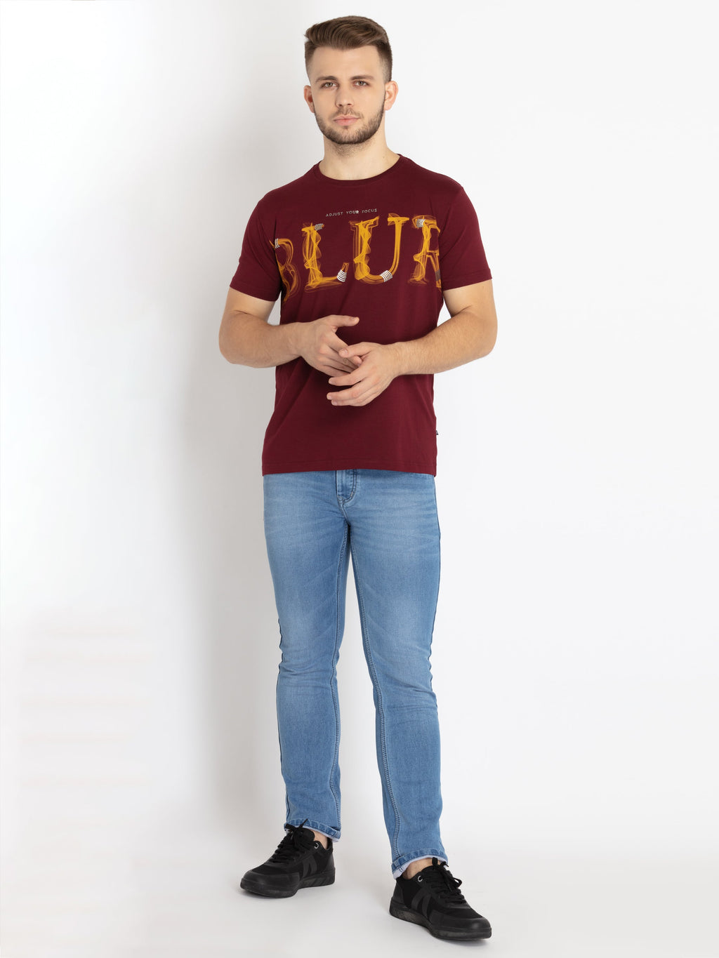 Mens Printed Round Neck T-shirt