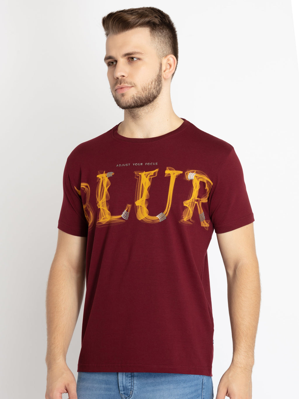 Mens Printed Round Neck T-shirt