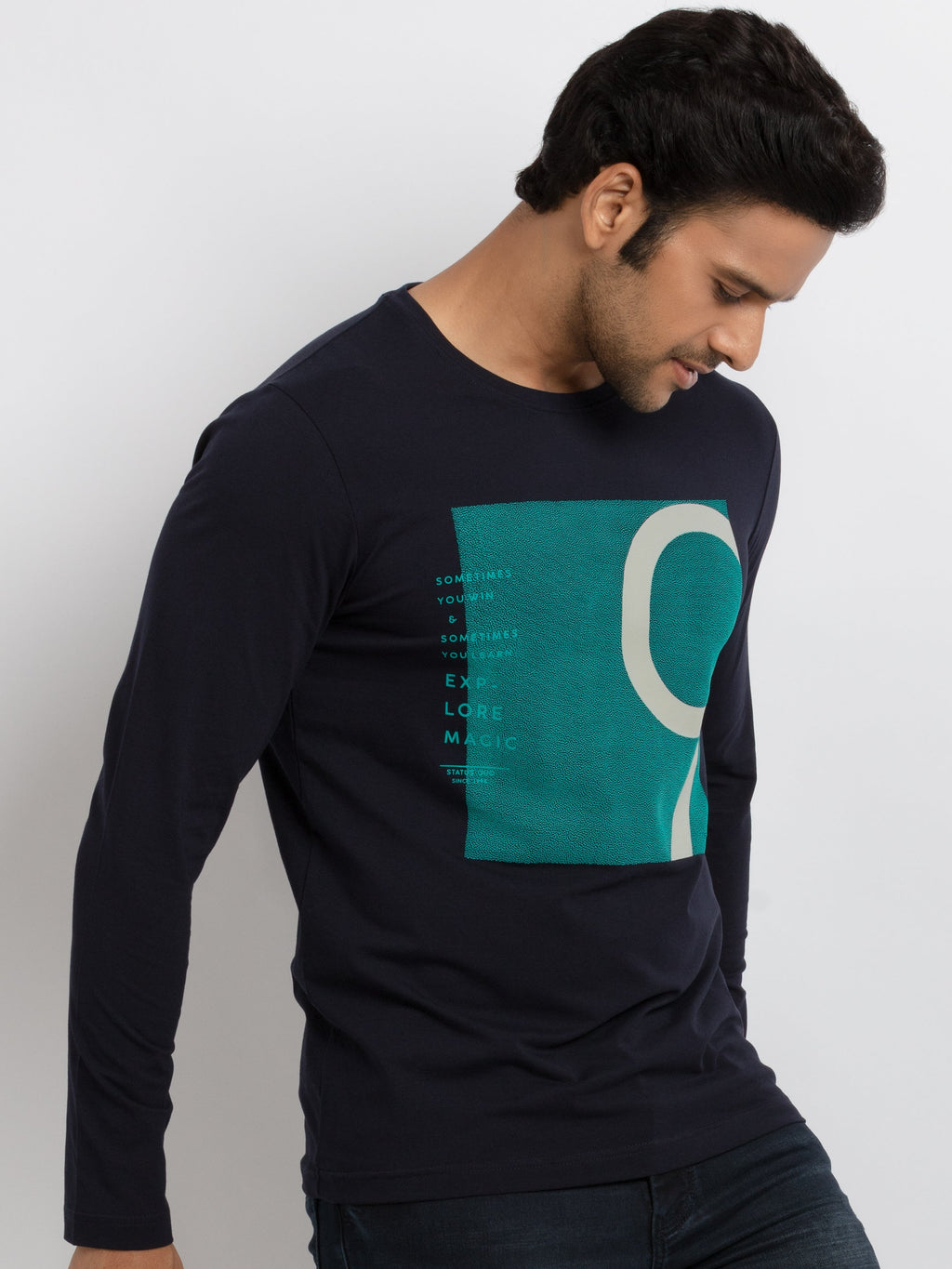 Mens Printed Full Sleeves T-shirt