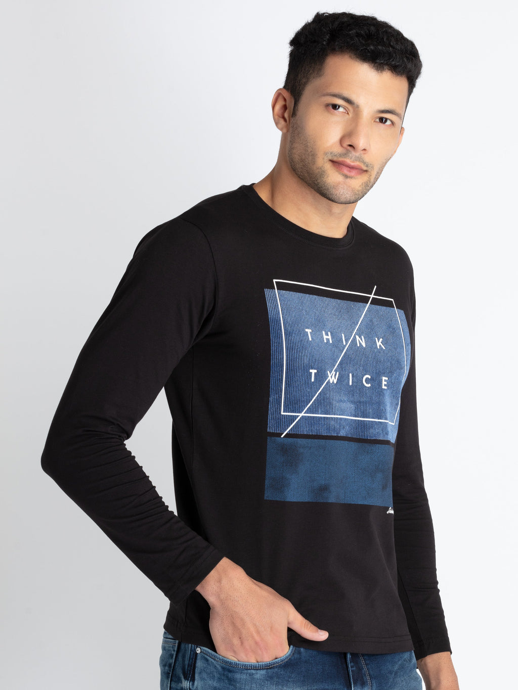 Mens Printed Round Neck T-Shirt