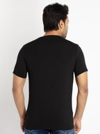 Mens Front Printed Round Neck T-shirt