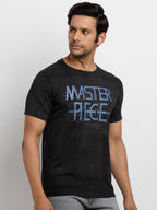Mens All Over Printed Round Neck T-shirt