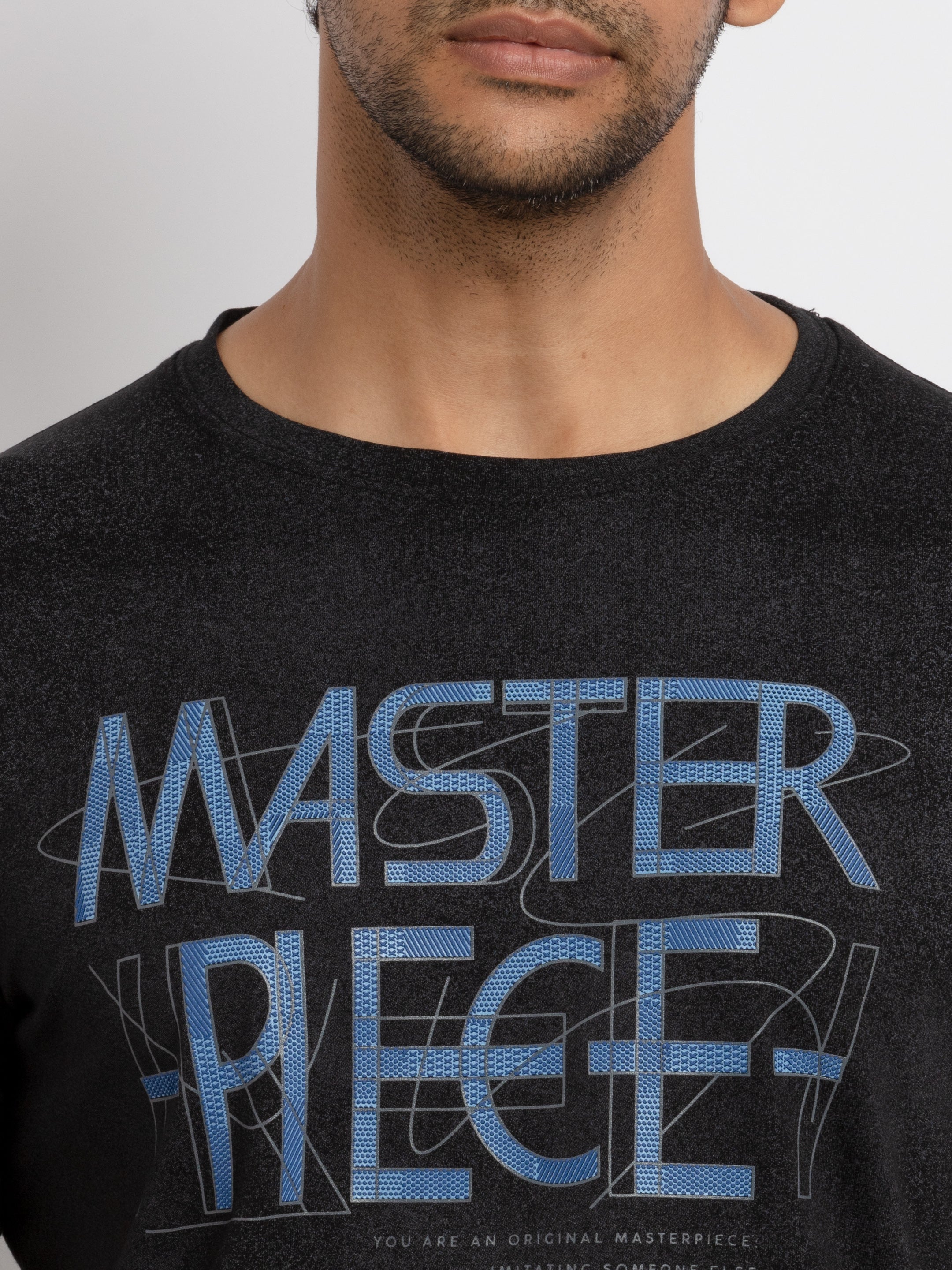 Mens All Over Printed Round Neck T-shirt