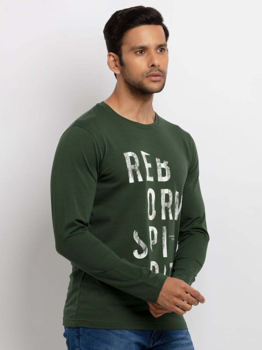 Mens Printed Full Sleeves T-shirt