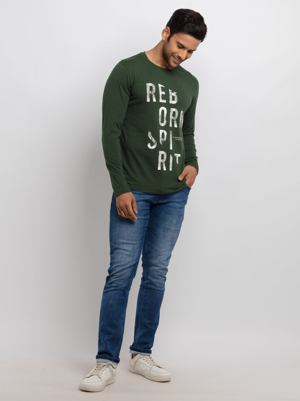 Mens Printed Full Sleeves T-shirt