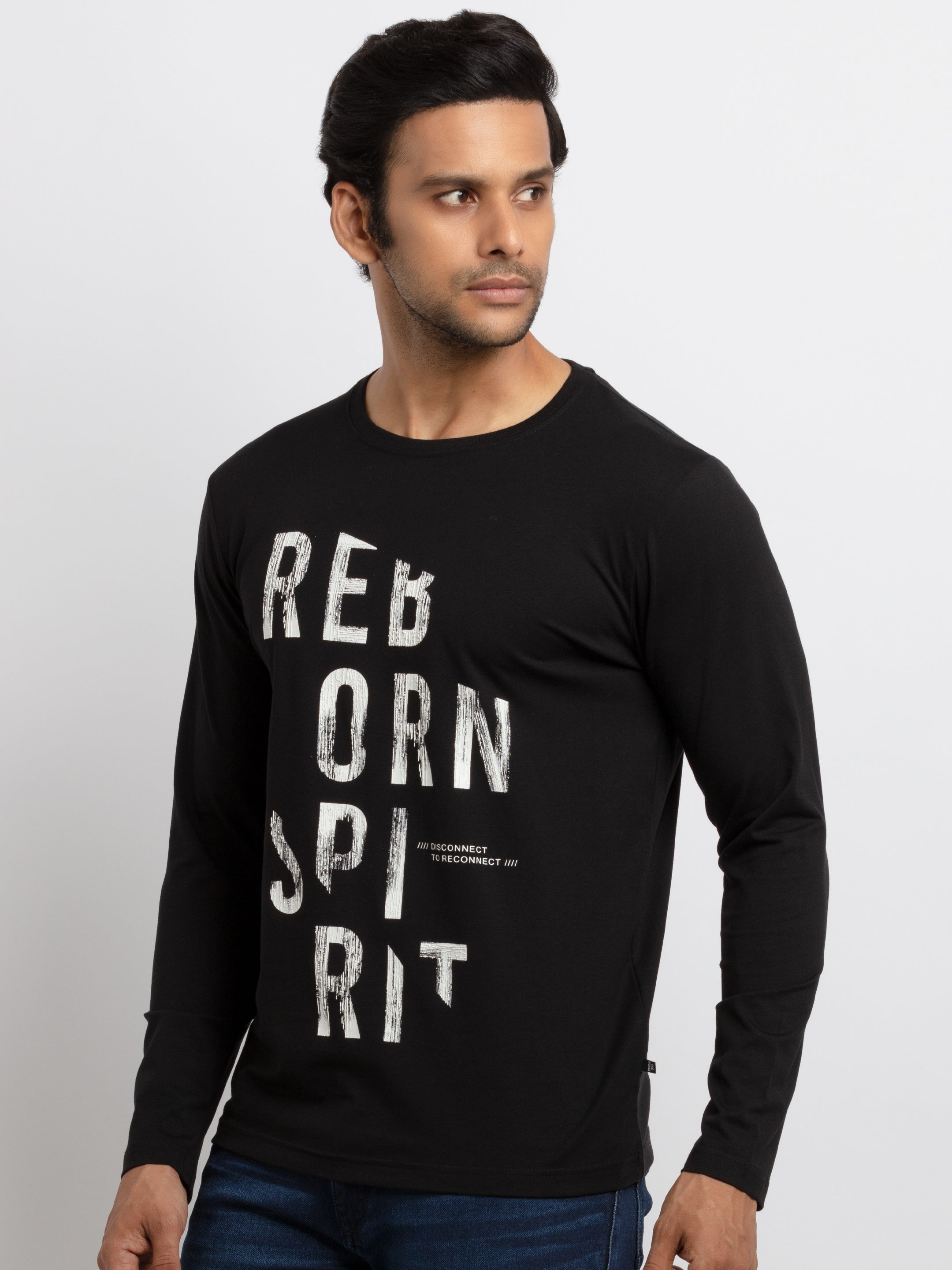 Mens Printed Full Sleeves T-shirt