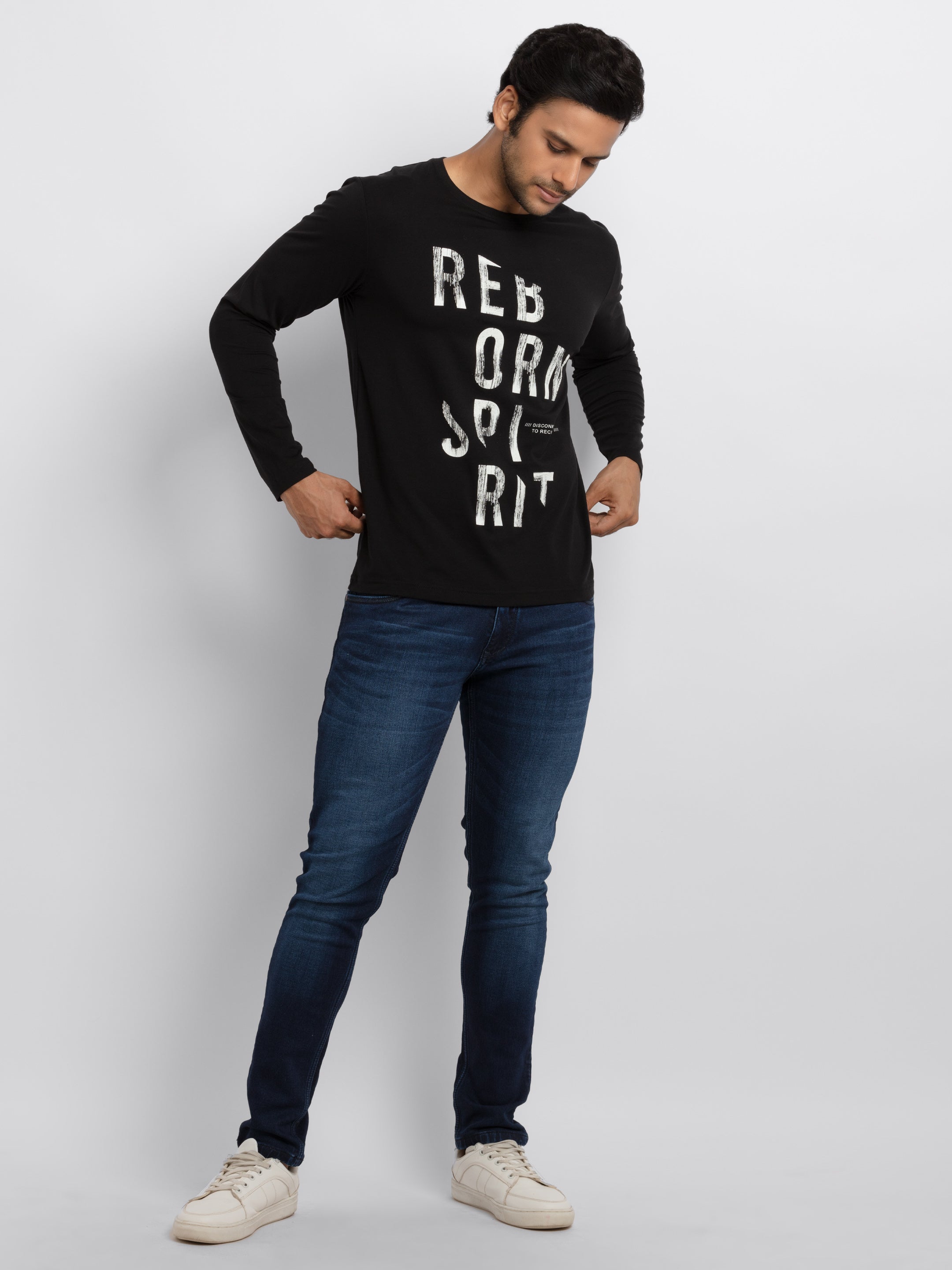 Mens Printed Full Sleeves T-shirt