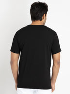 Mens Front Printed Round Neck T-shirt