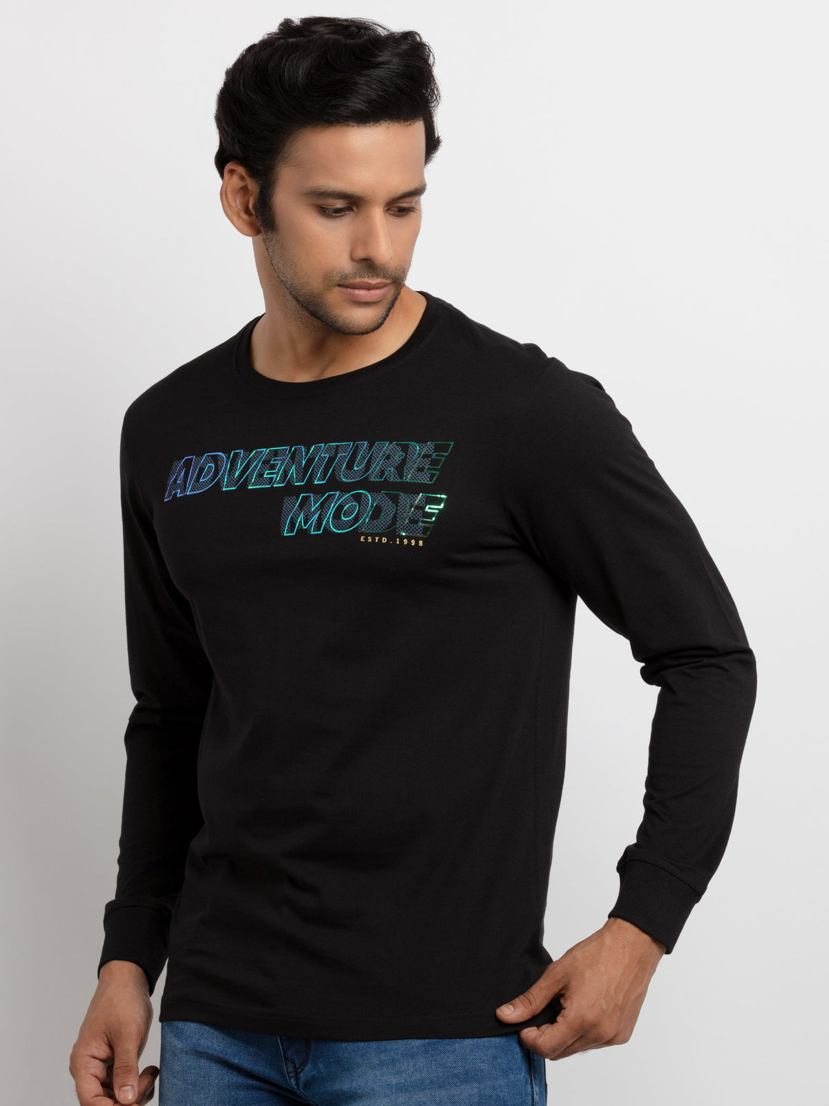 Mens Printed Full Sleeves T-shirt