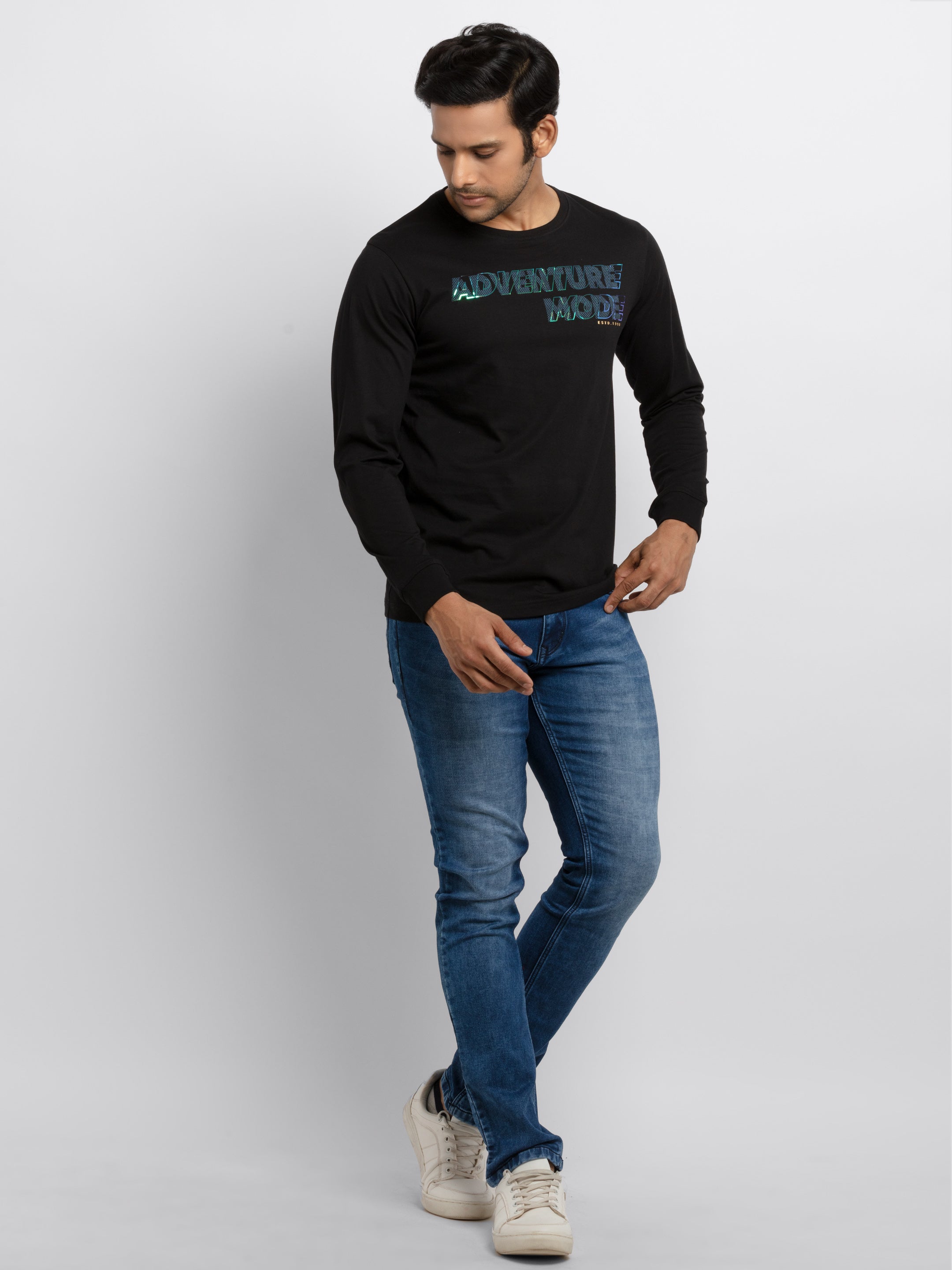 Mens Printed Full Sleeves T-shirt