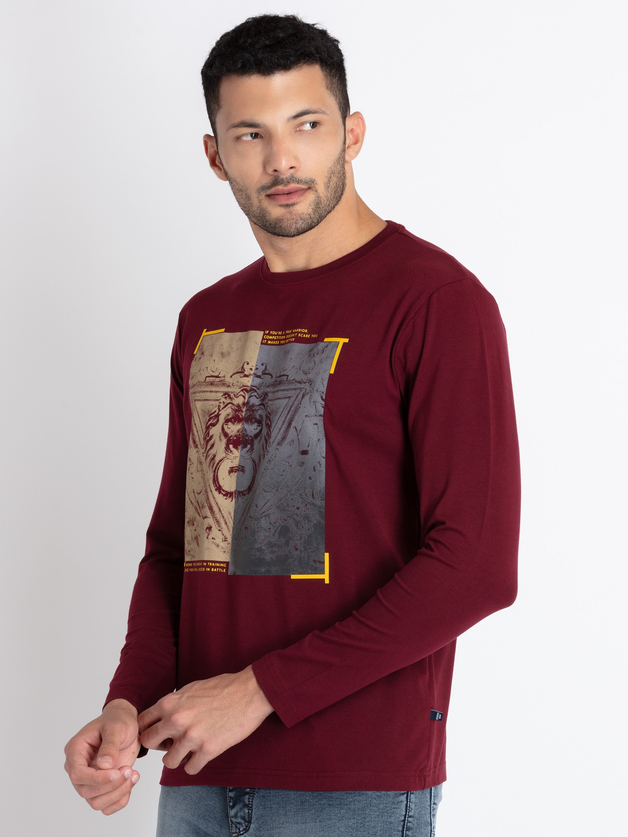 Mens Printed Round Neck T-Shirt