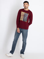 Mens Printed Round Neck T-Shirt