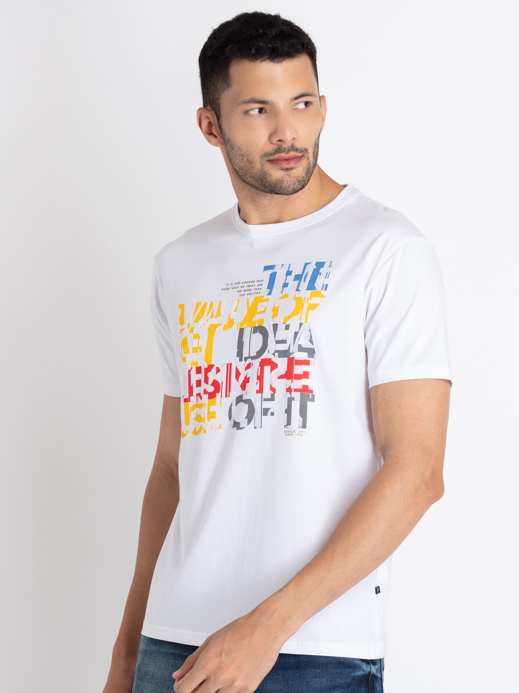Mens Printed Round Neck T-Shirt