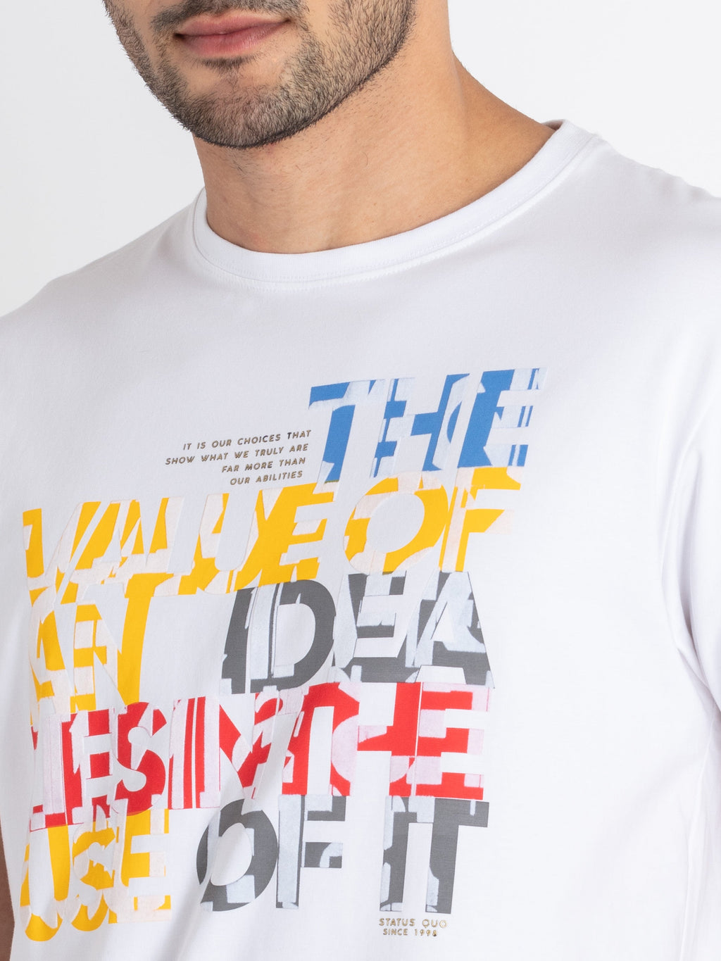 Mens Printed Round Neck T-Shirt