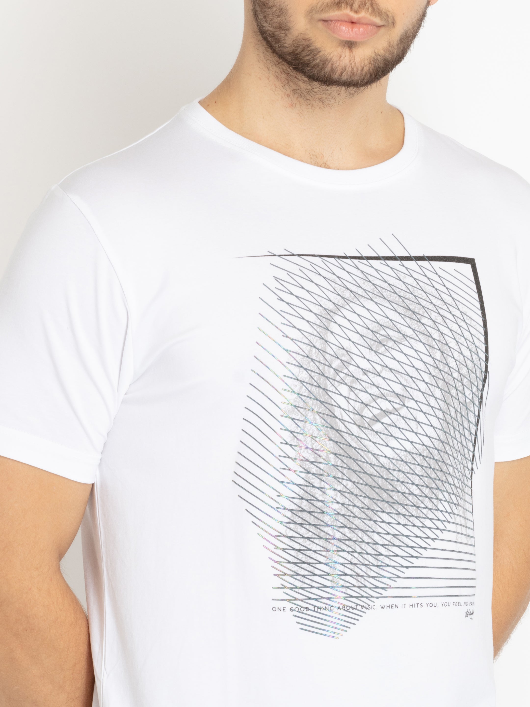 Mens Printed Round Neck T-shirt