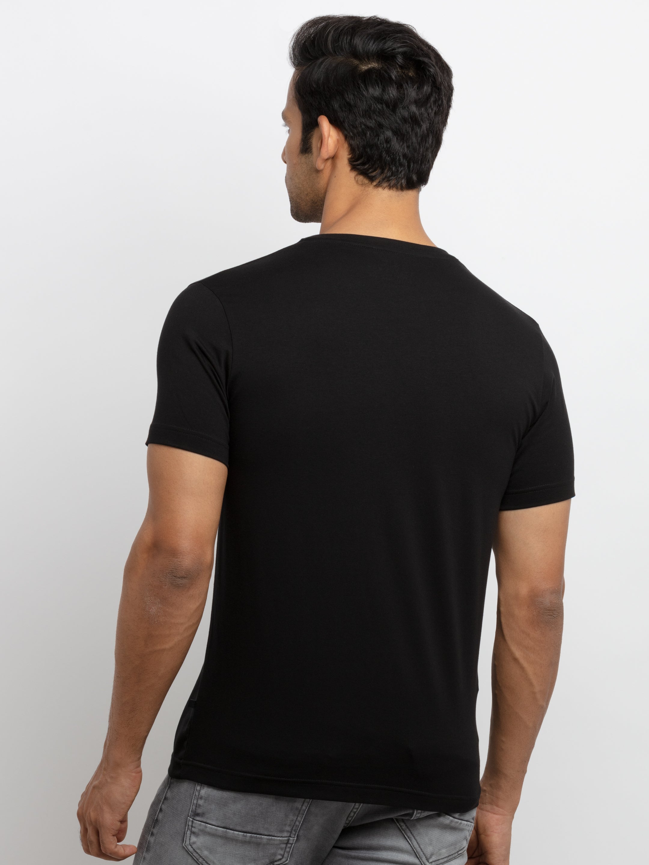 Mens Printed  Round Neck T-shirt