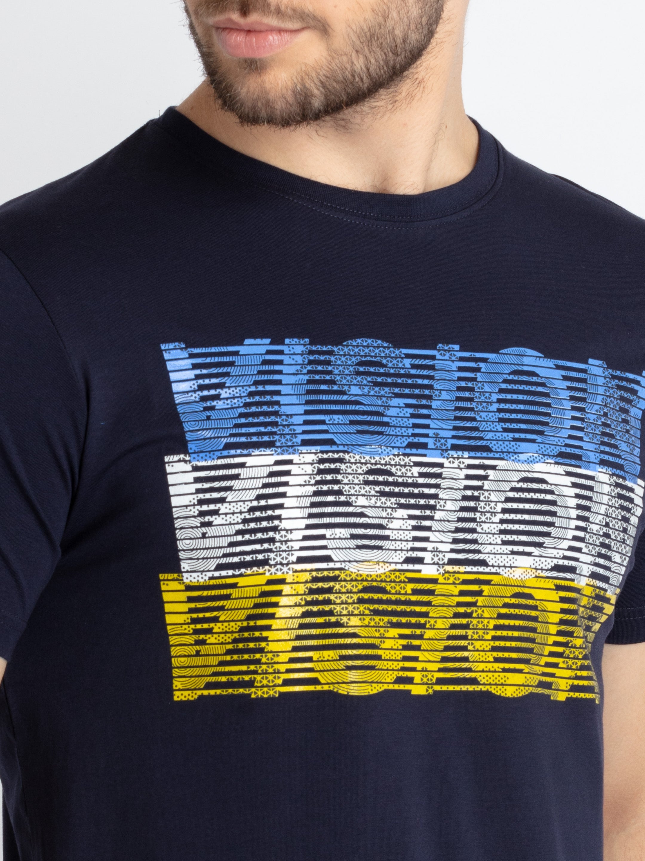 Mens Printed Round Neck T-Shirt