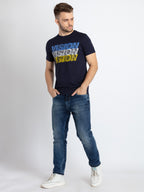 Mens Printed Round Neck T-Shirt
