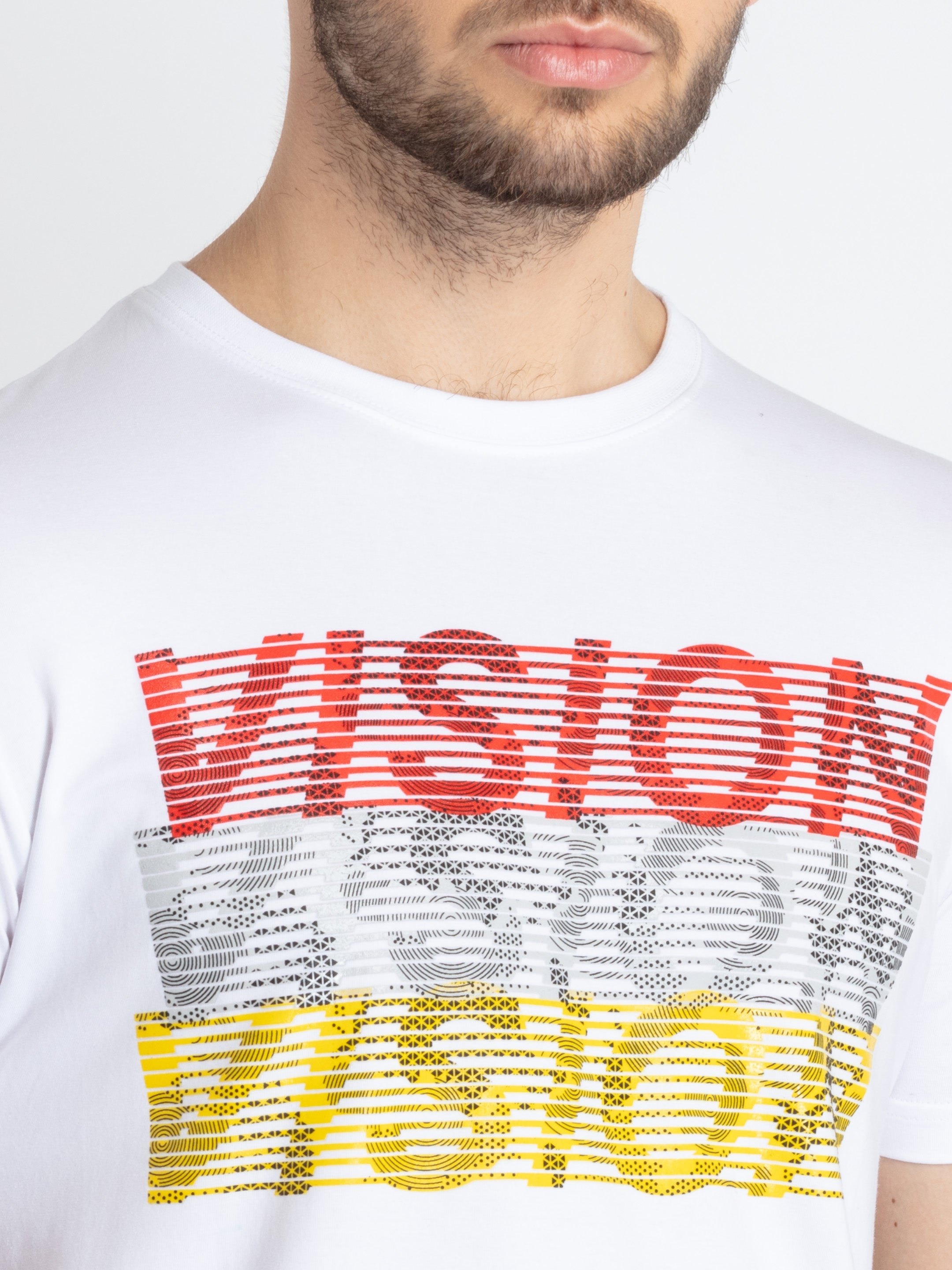 Mens Printed Round Neck T-Shirt