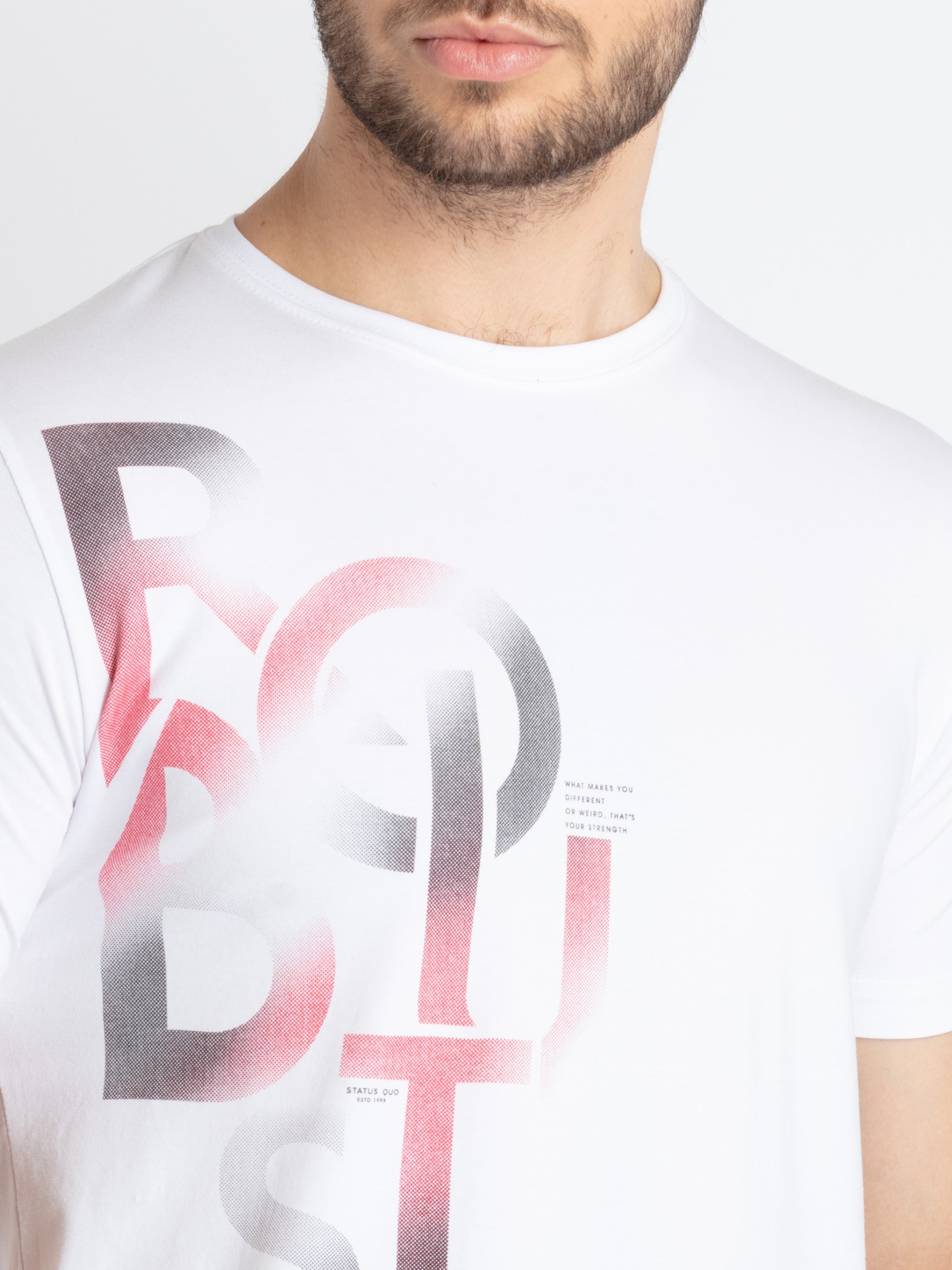 Mens Printed Round Neck T-Shirt