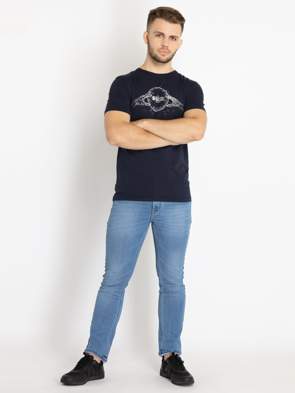 Mens Printed Round Neck T-shirt