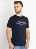 Mens Printed Round Neck T-shirt