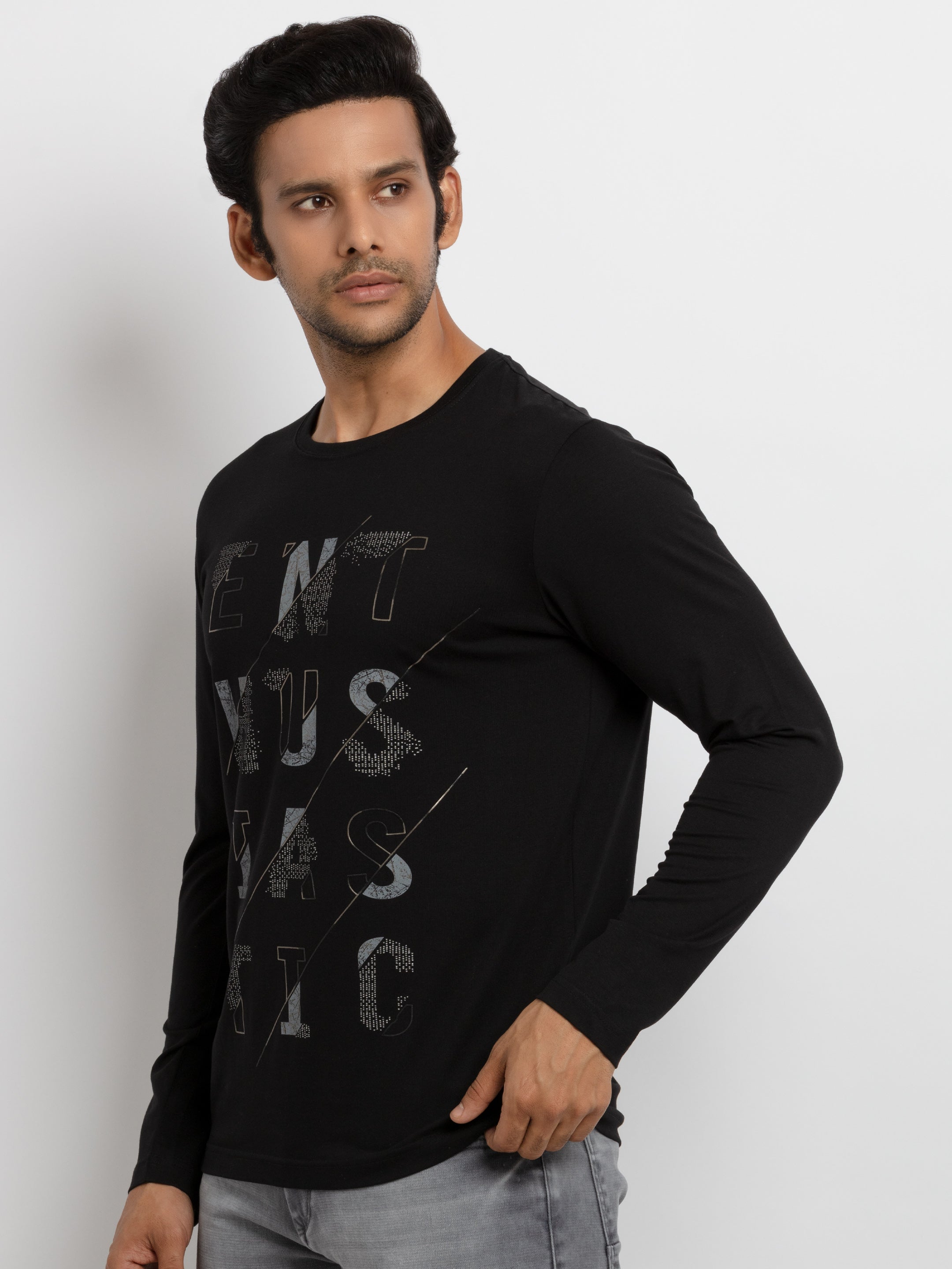 Mens Printed Full Sleeves T-shirt