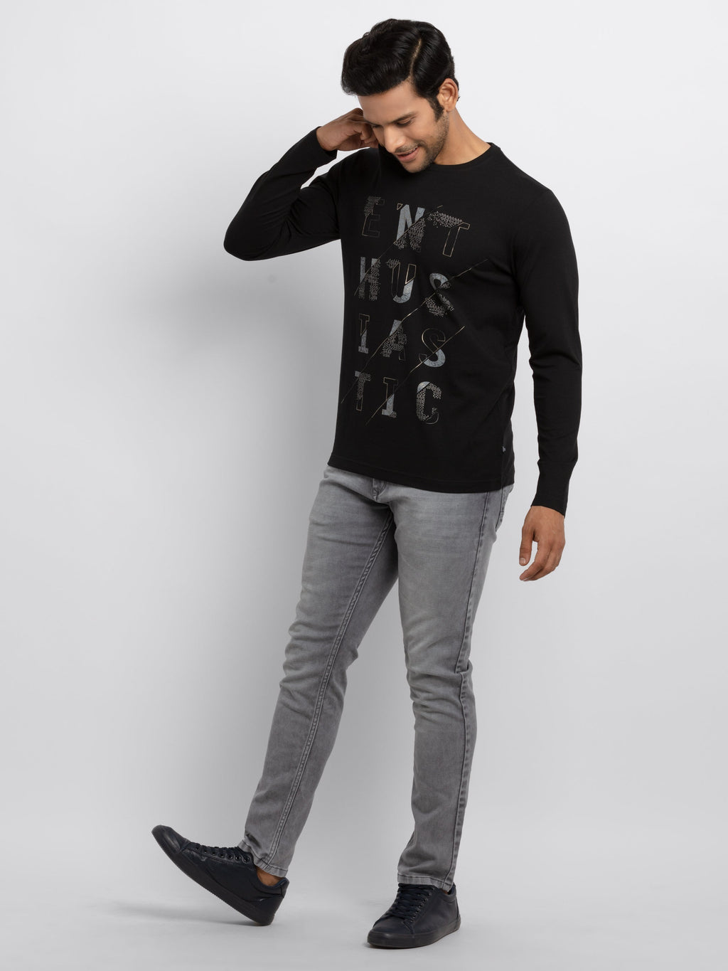 Mens Printed Full Sleeves T-shirt