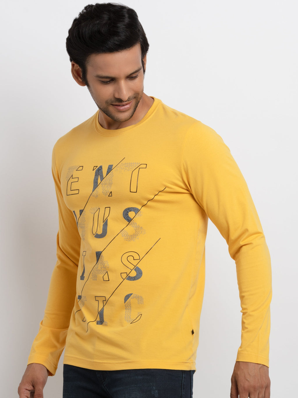 Mens Printed Full Sleeves T-shirt