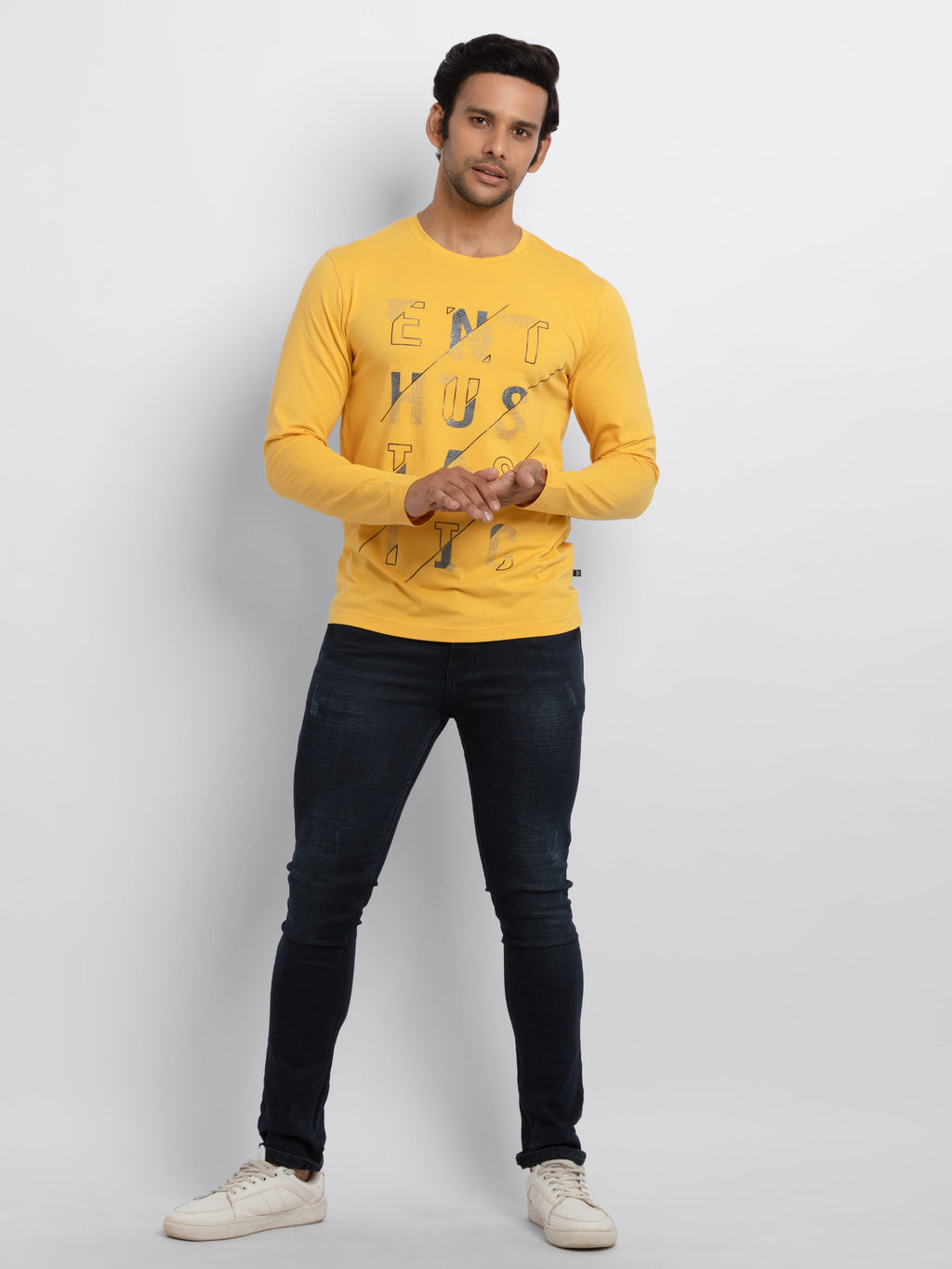 Mens Printed Full Sleeves T-shirt