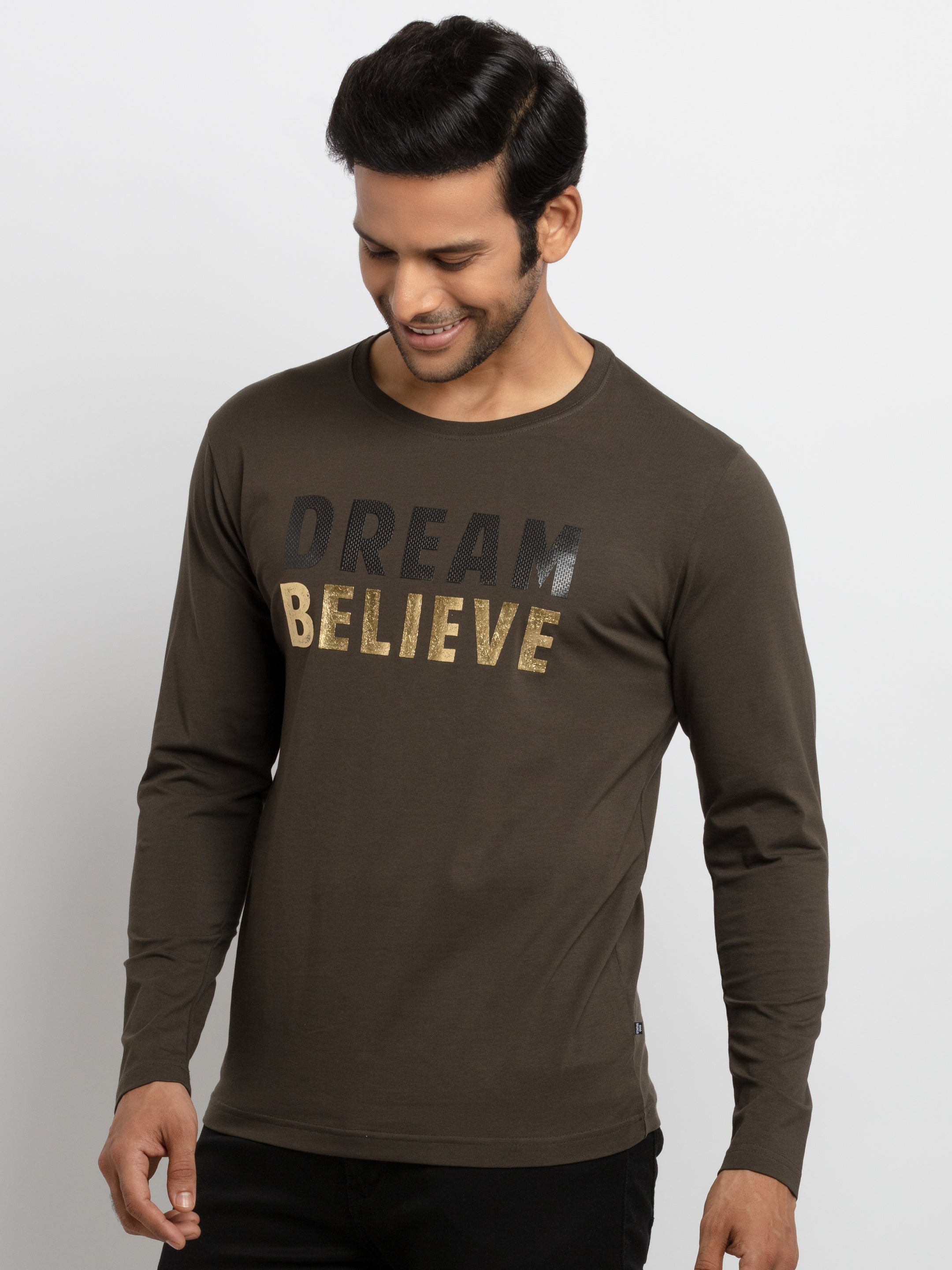 Mens Printed Full Sleeves T-shirt