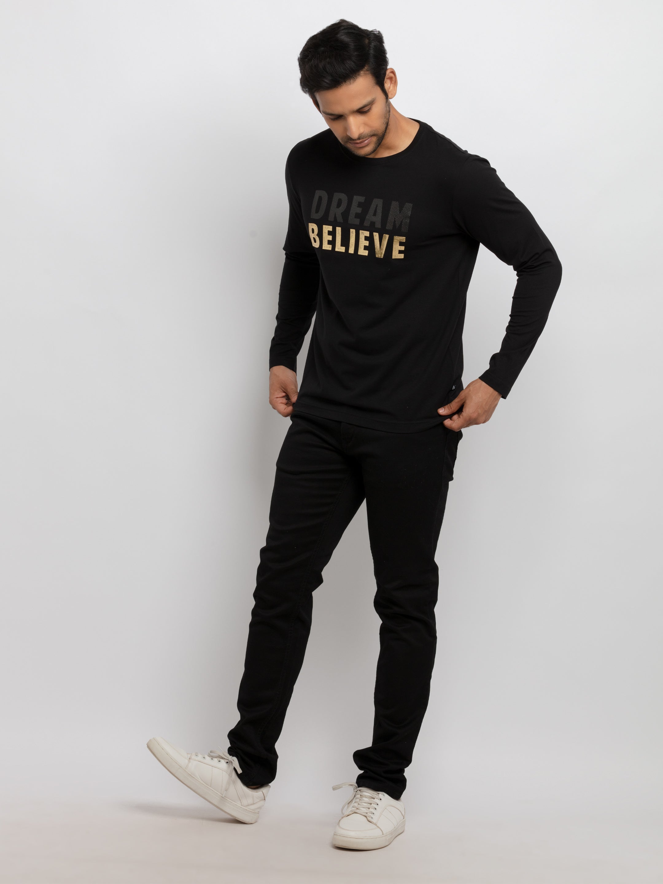 Mens Printed Full Sleeves T-shirt
