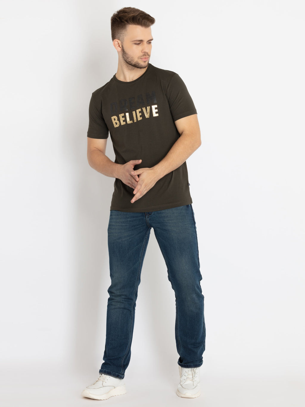 Mens Printed Round Neck T-shirt