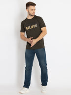 Mens Printed Round Neck T-shirt