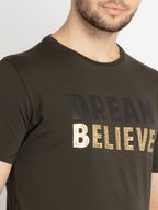 Mens Printed Round Neck T-shirt