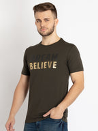 Mens Printed Round Neck T-shirt