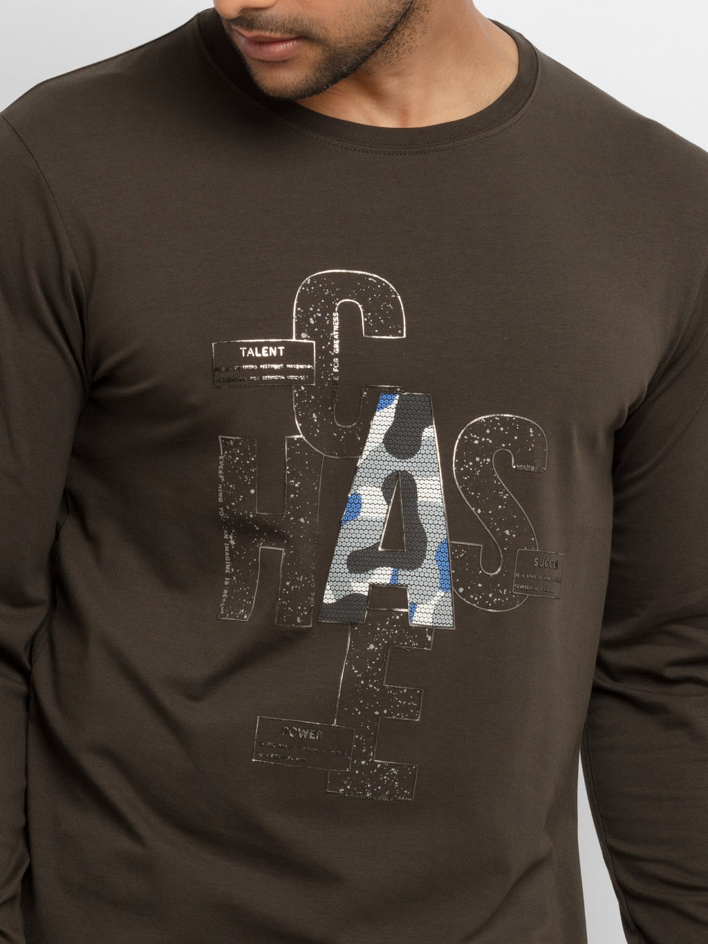 Mens Printed Full Sleeves T-shirt