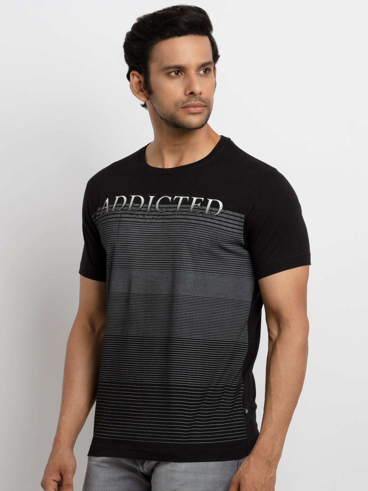 Mens Printed Round Neck T-shirt