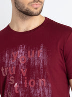 Mens Printed Round Neck T-Shirt