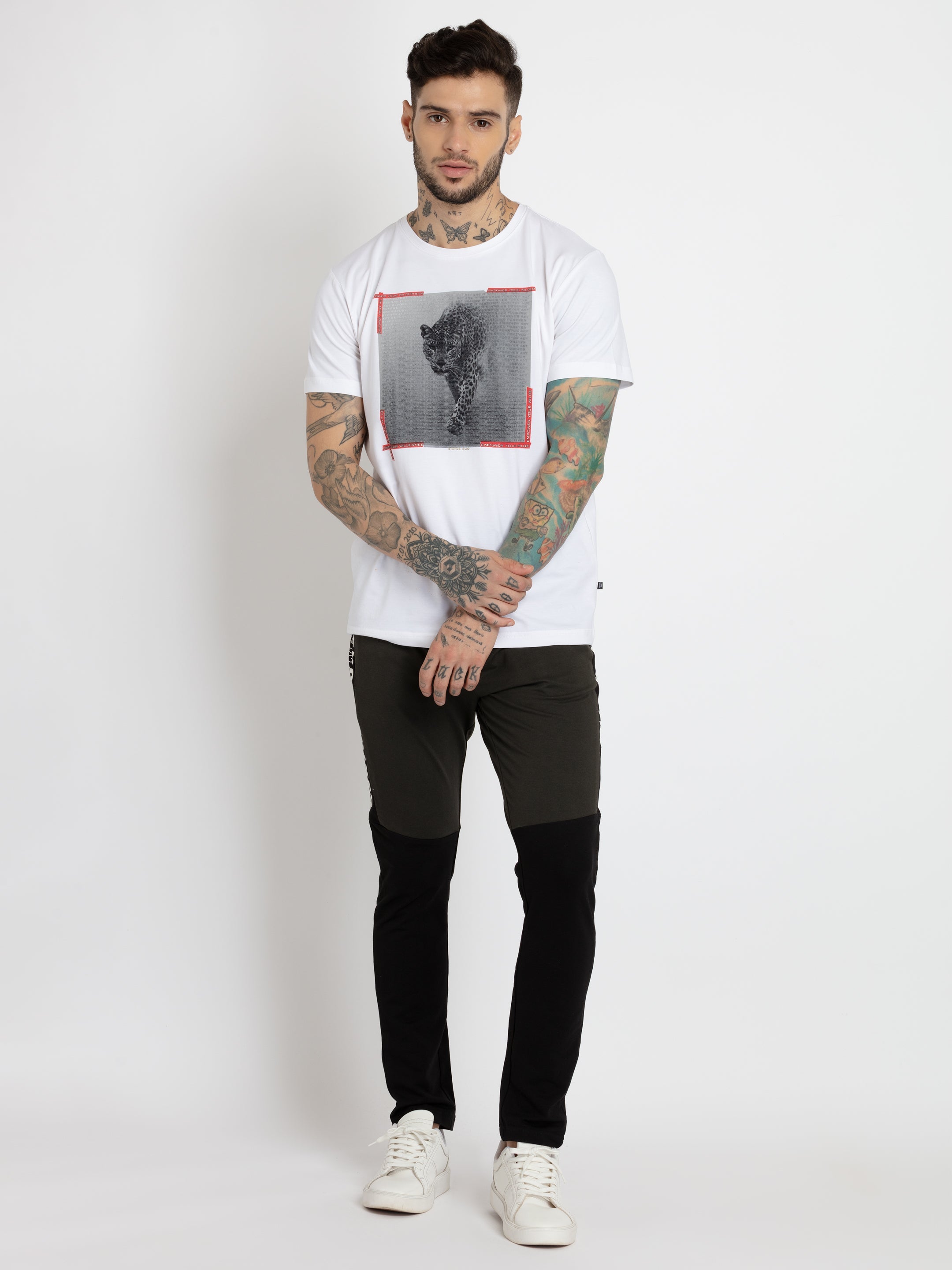 Mens Printed Round Neck T-shirt