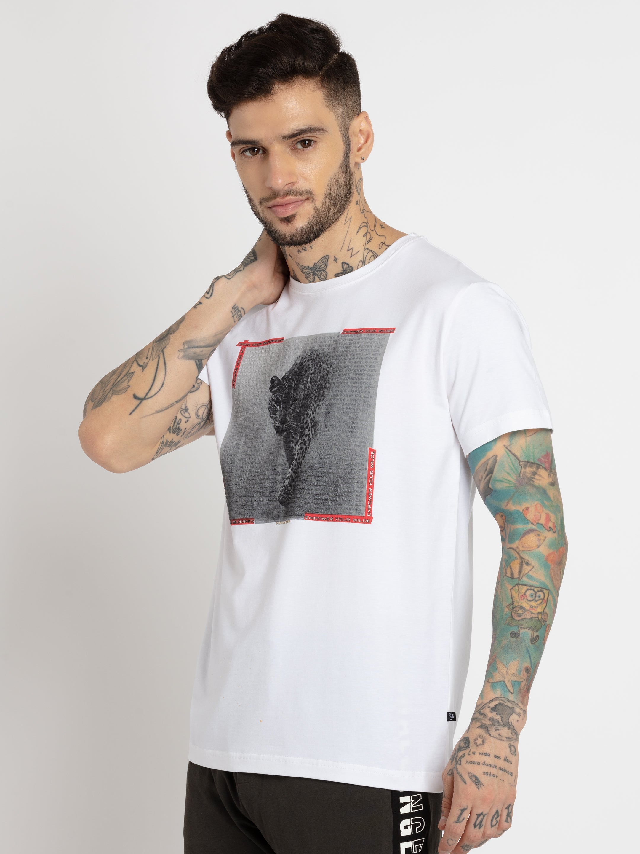 Mens Printed Round Neck T-shirt Secondary image