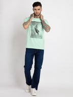 Mens Solid Round Neck T-shirt