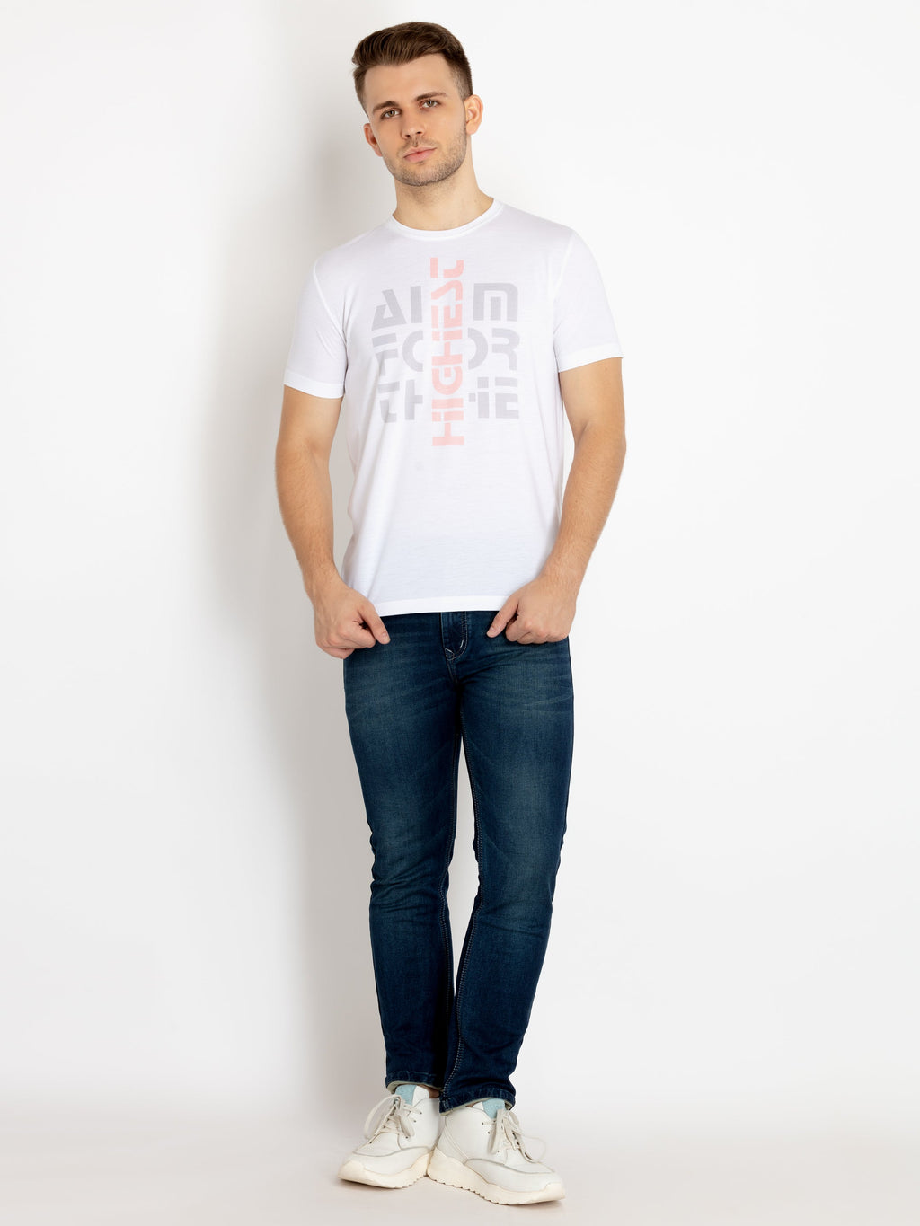 Mens Printed Round Neck T-shirts