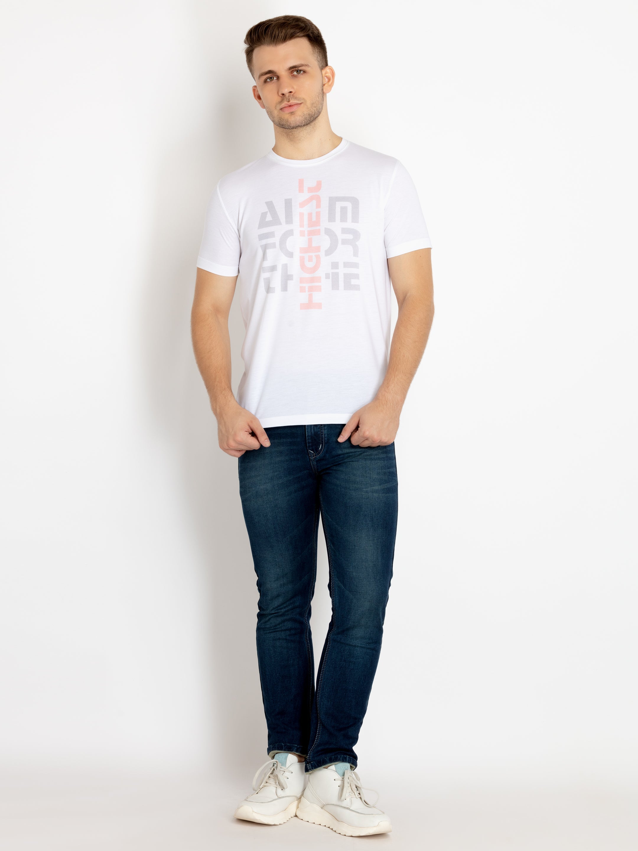 Mens Printed Round Neck T-shirts