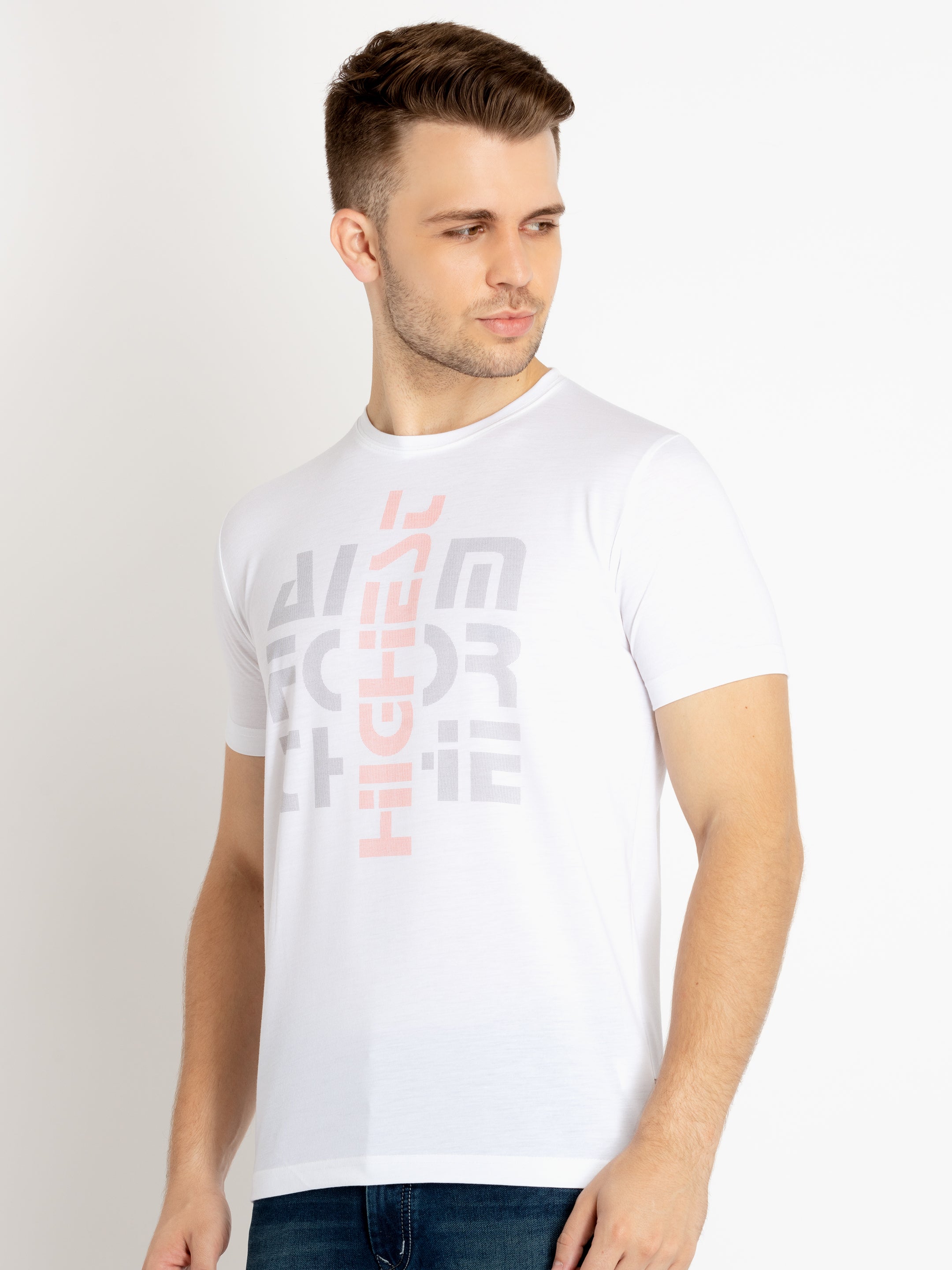 Mens Printed Round Neck T-shirts