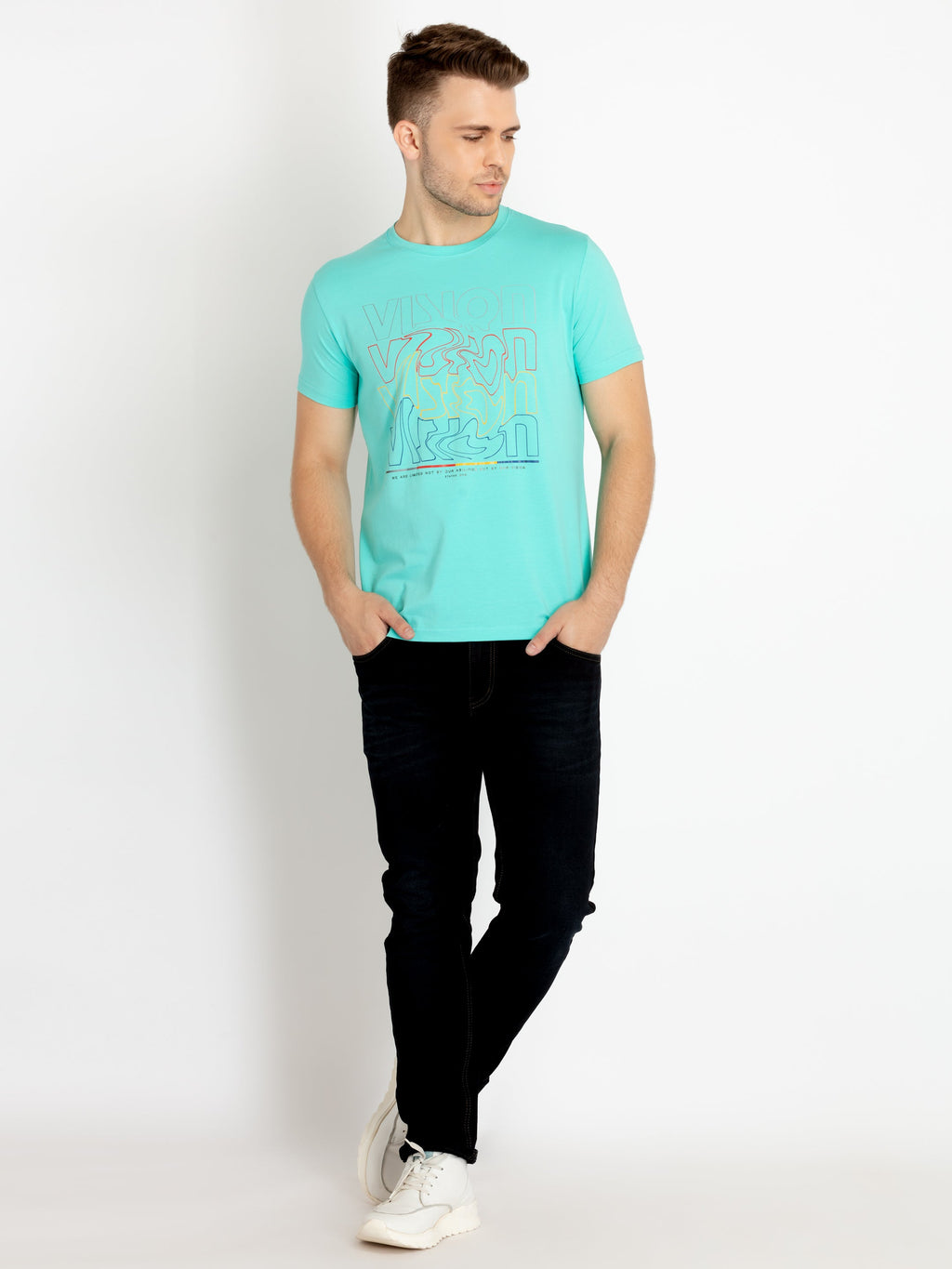 Mens Printed Round Neck T-shirts