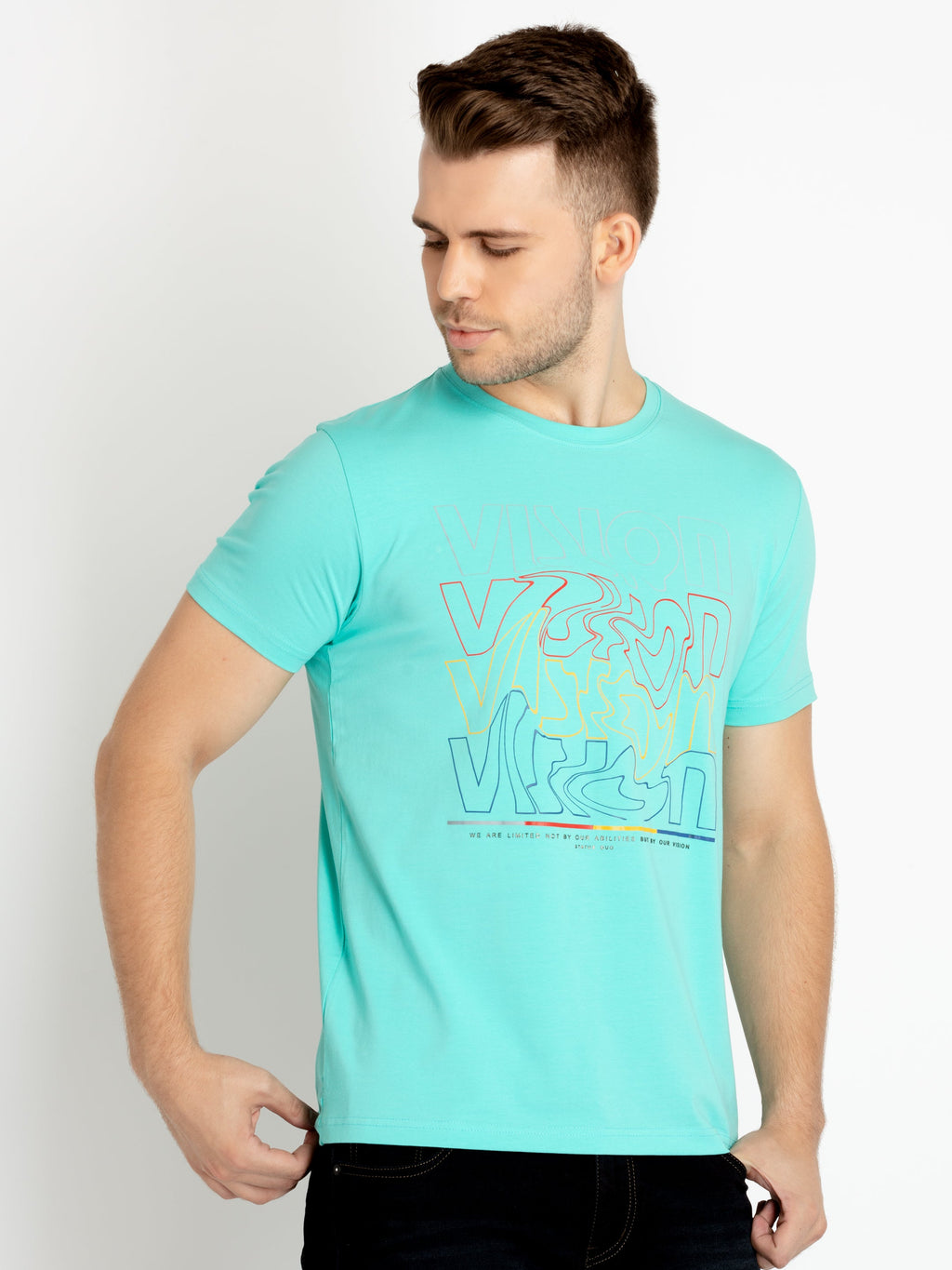 Mens Printed Round Neck T-shirts